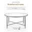 Table basse ronde en métal martelé à motif en X de Lalia-125211563