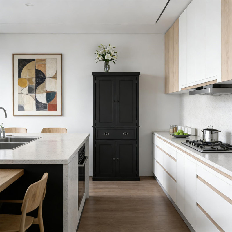 Armoire de rangement pour couloir, Noir