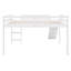 Lit mezzanine avec glissière, conception multifonctionnelle, lit double, lit double