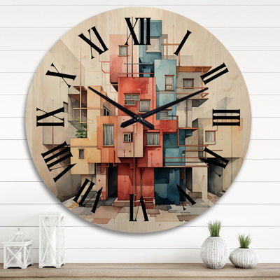 Horloge murale cubique City Street