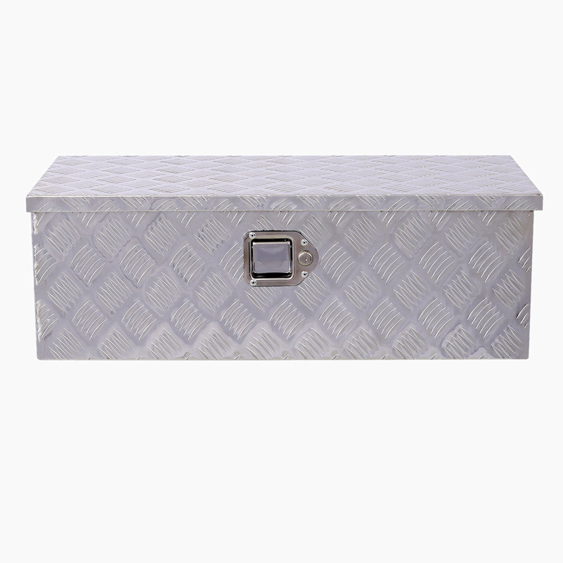 Hewei 30 " W 16.88 Gallons Water Resistant Lockable Deck Box, Silver