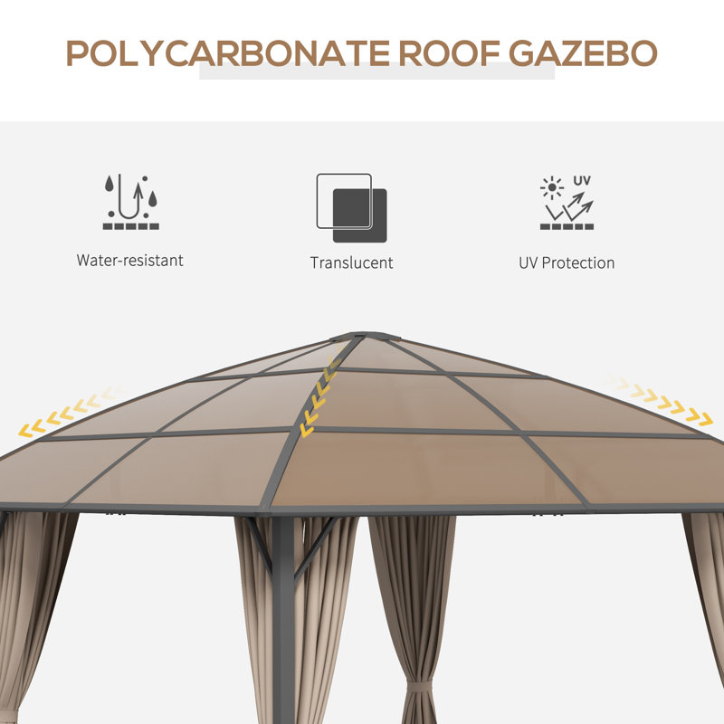 10 pi. L 10 pi. D Vault Gazebo