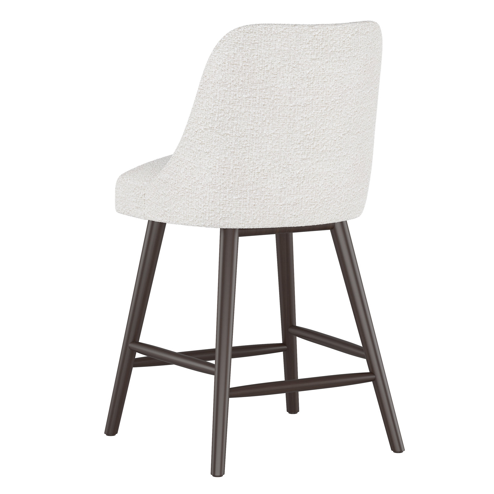 Gallie Mid-Century Modern Stool, Counter Stool (27” Seat Height), Espresso, White