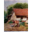 Village indien | Aquarelle sur toile | Par Rohit | Décoration murale