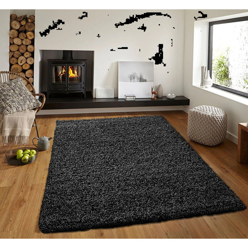 Solid Colour Shag Area Rug, Rectangle 120 x 170 cm