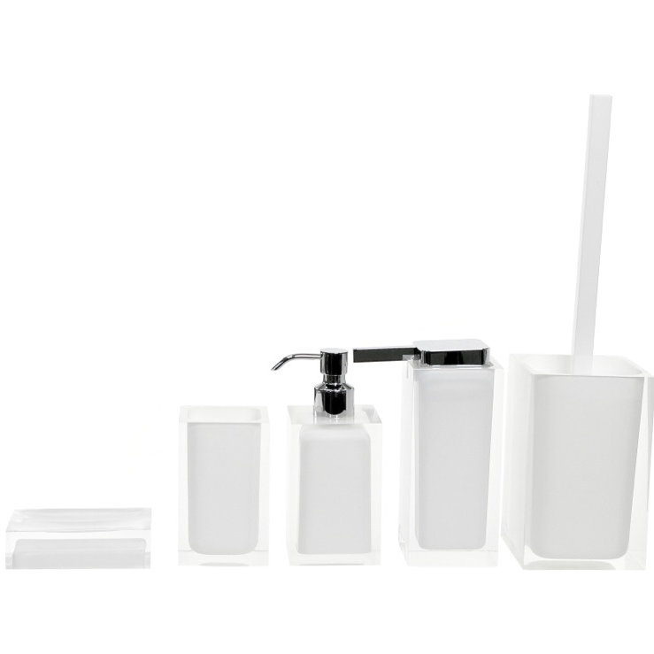 Currahee Bathroom Accessory Set, White