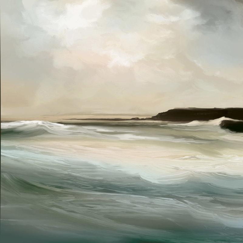 Impression Sennen Cove par Dan Hobday, Non, H 12 po x l 12 po, Toile tendue