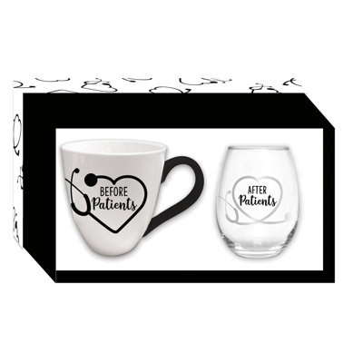 Ensemble de 2 verres assortis en céramique