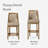Maven Lane Vienna Swivel Stool with Faux Leather Upholstery-92561092-92561093