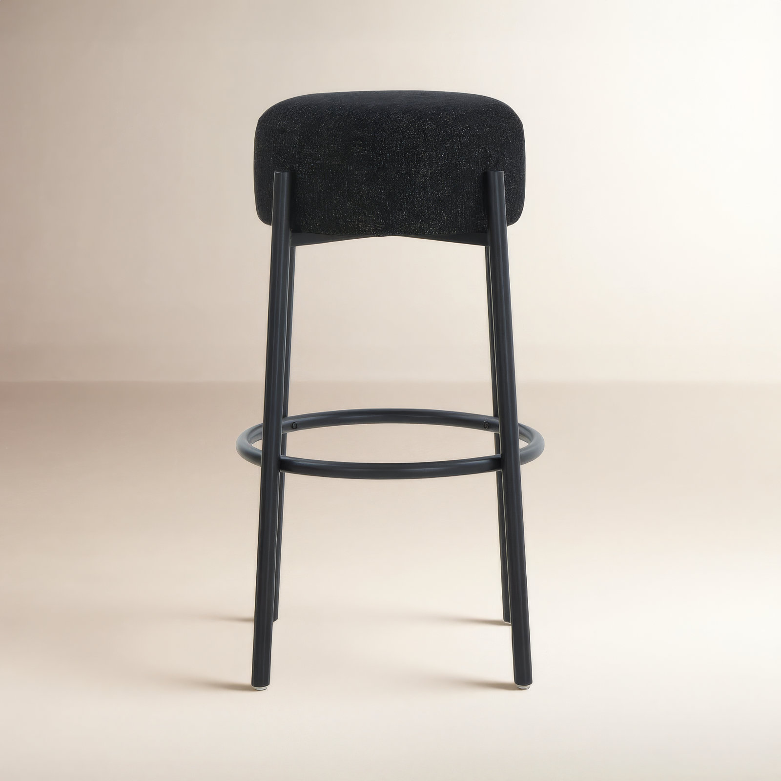 Colombe Bar Stool, Bar Stool (30" Seat Height), Boucle-Black