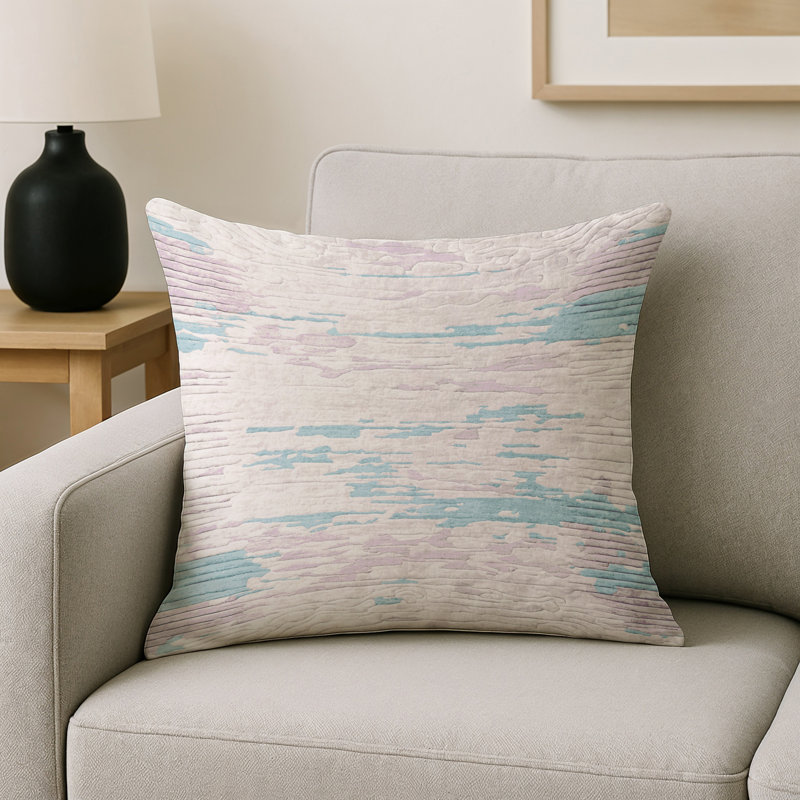 Coussin décoratif intérieur et extérieur Modern, Gris abstrait 233, Carré 20 po