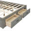 Lit plateforme avec 6 tiroirs de rangement-242091198-242091197