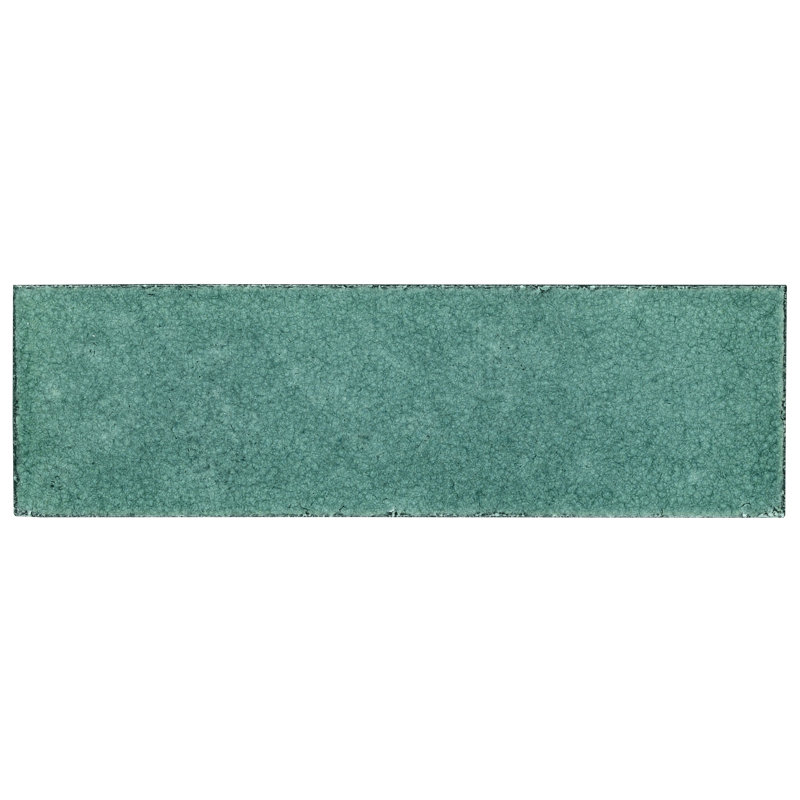 Groovy 2" x 8" Glossy Lava Stone Subway Wall Tile (3.88 Sq. Ft. / Case), Jade
