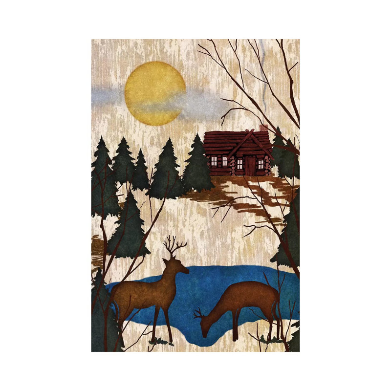 Cabin in the Woods I 1 Piece Wrapped Canvas Wall Art, 66.04 cm H x 45.72 cm W x 3.175 cm D