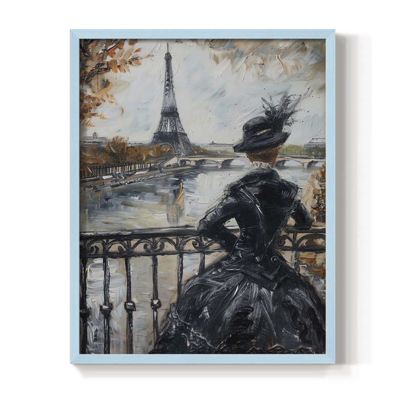 Série encadrée WOMEN DCxxi - bois massif, H 21 po x l 17 po, Bleu
