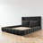 Upholstered Platform Bed With Pillows, Low-Profile, Velvet Fabric With Stitching Detail, Contemporary, Bedroom-1080814574-1080814572