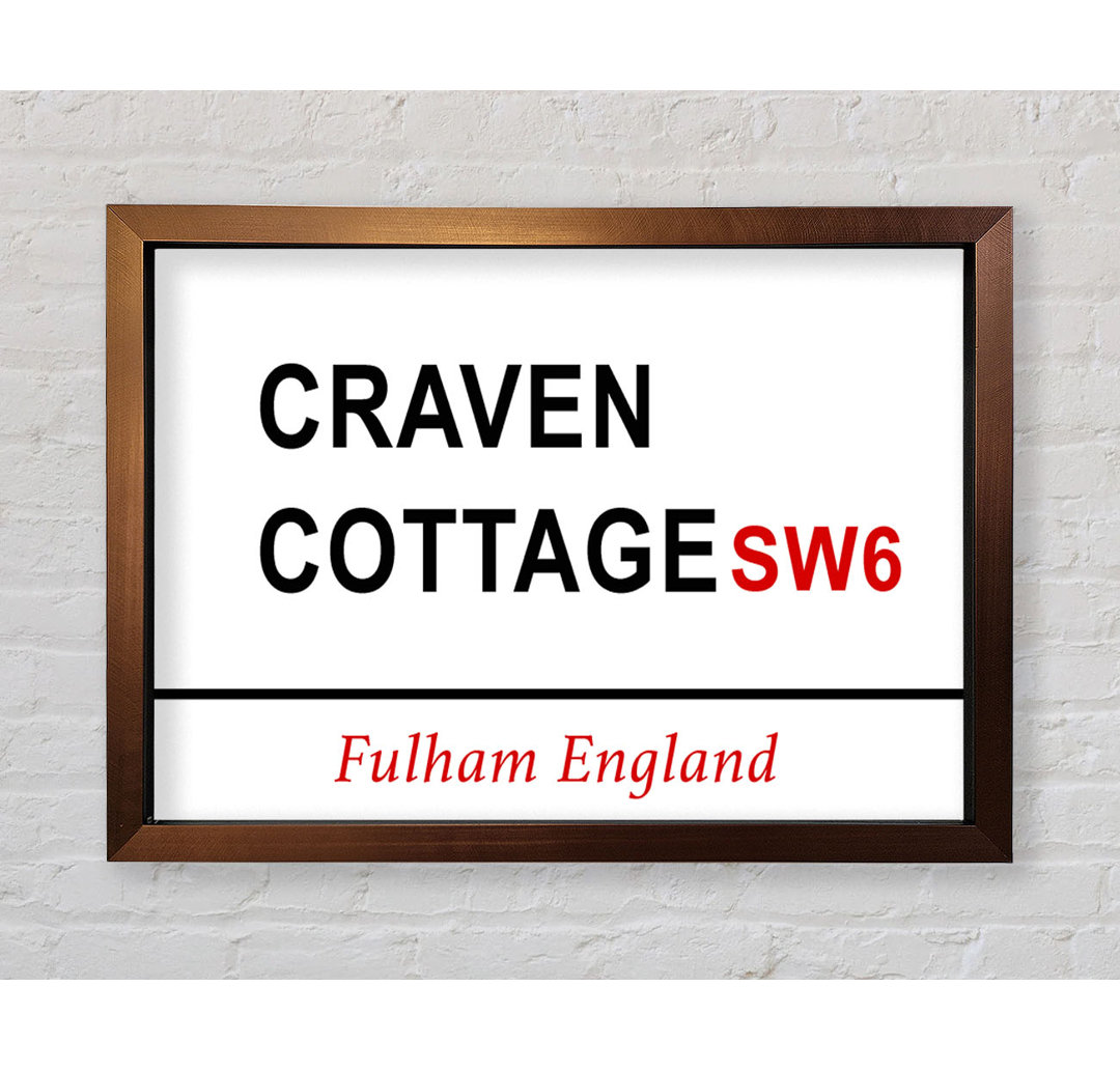 Craven Cottage Schilder - Drucken