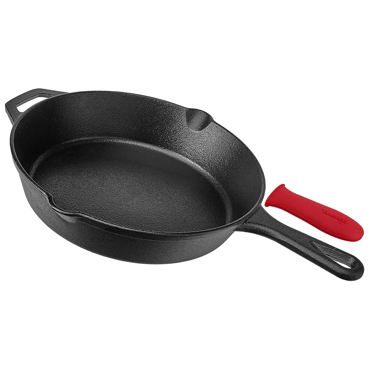 Cuisinel Cast Iron Skillet Set - 3-Piece: 6 + 8 + 10-Inch Frying Pans -  Pre