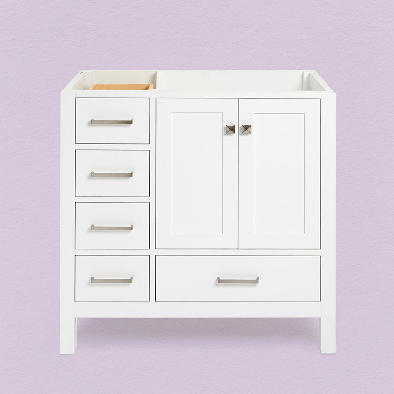 Base de meuble-lavabo simple Panchuri 36, Blanc