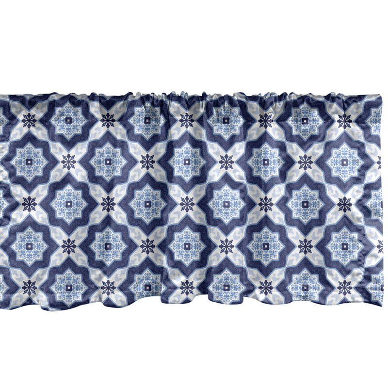 Ensemble de 2 cantonnières à fleurs Ambesonne, L 54 po x L 18 po