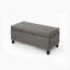 Rangement sophistiqué: repose-pieds contemporain en microfibre