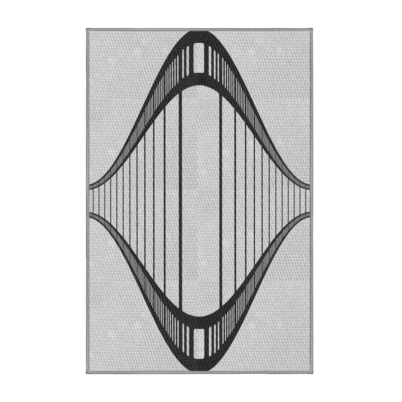 Tapis gris Rotem, Rectangle 5 pi x 7 pi