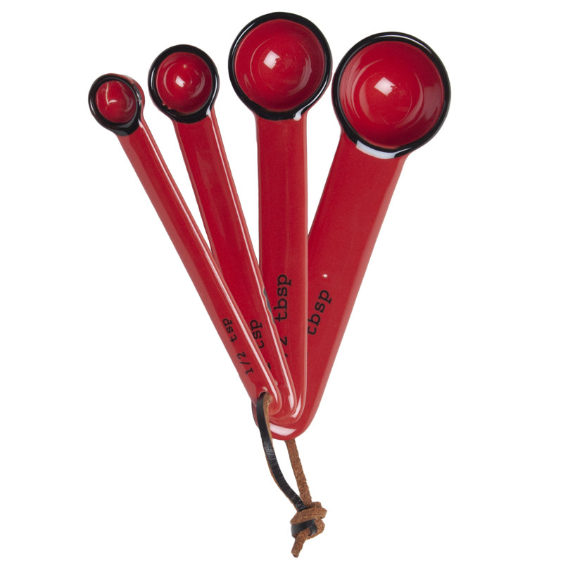 Canvas Home Tinware 7 Piece Kitchen Prep Set, Red/White