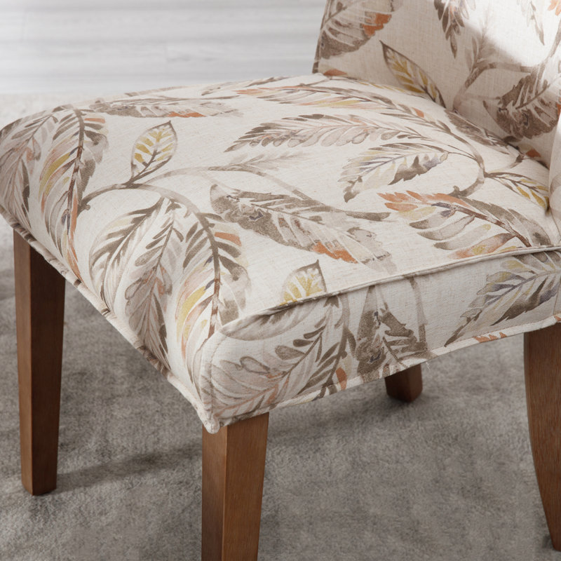 Chaise d'appoint en bois rembourrée Farmhouse Chairs, Floral beige