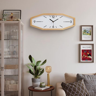 Wooden Retro Wall Clocks, 18 Inches Square Clocks Rectangular Wall Clock