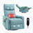 Heat Massage Manual Recliner Chair With Rocker And Swivel In Fabric For Living Room-1582215