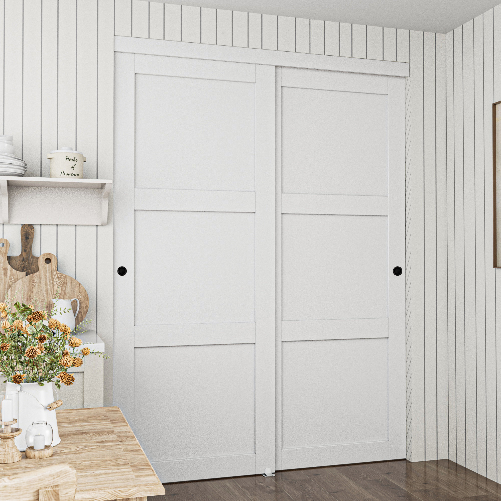 Win Stellar 60'' x 80'' Solid + Manufactured Wood Paneled without