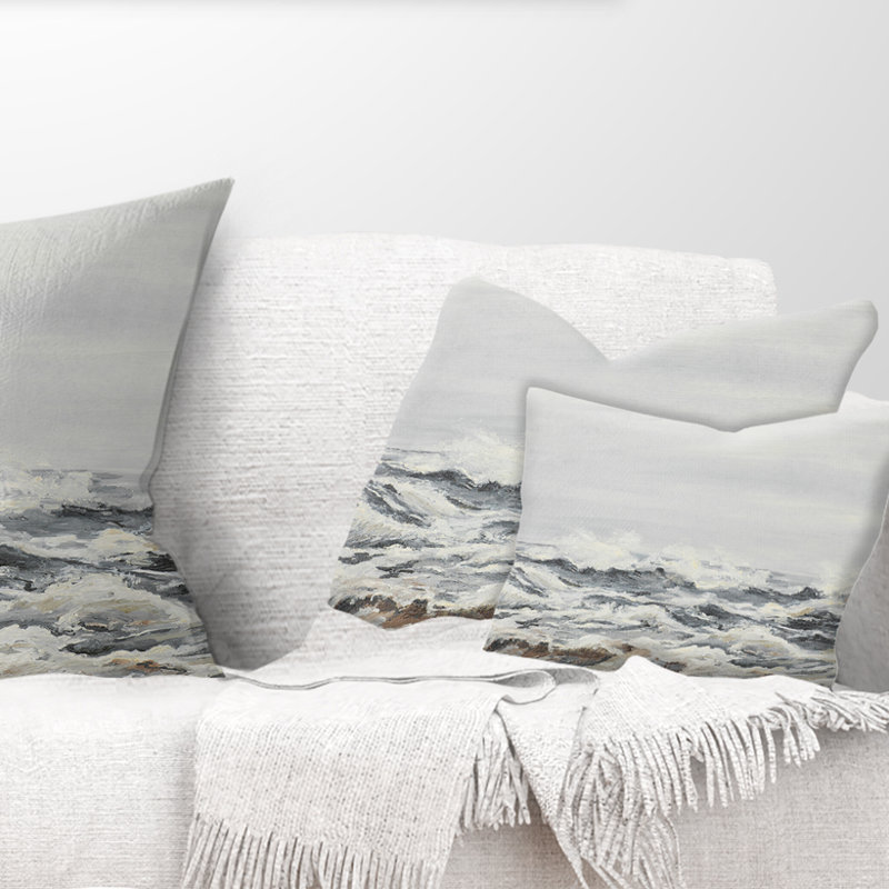 Coussin lombaire à ondes de mer seascape