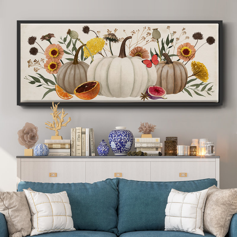Harvest Time- Framed Canvas, 12" H x 30" W