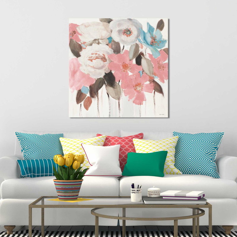 «Spring Promise of Giverny I», reproduction de peinture acrylique, H 36 po x l 36 po x P 1,5 po, Toile tendue
