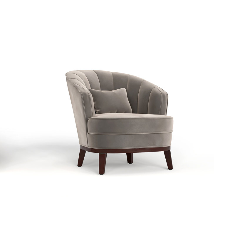 Fauteuil d'appoint rembourré Ava, Gris