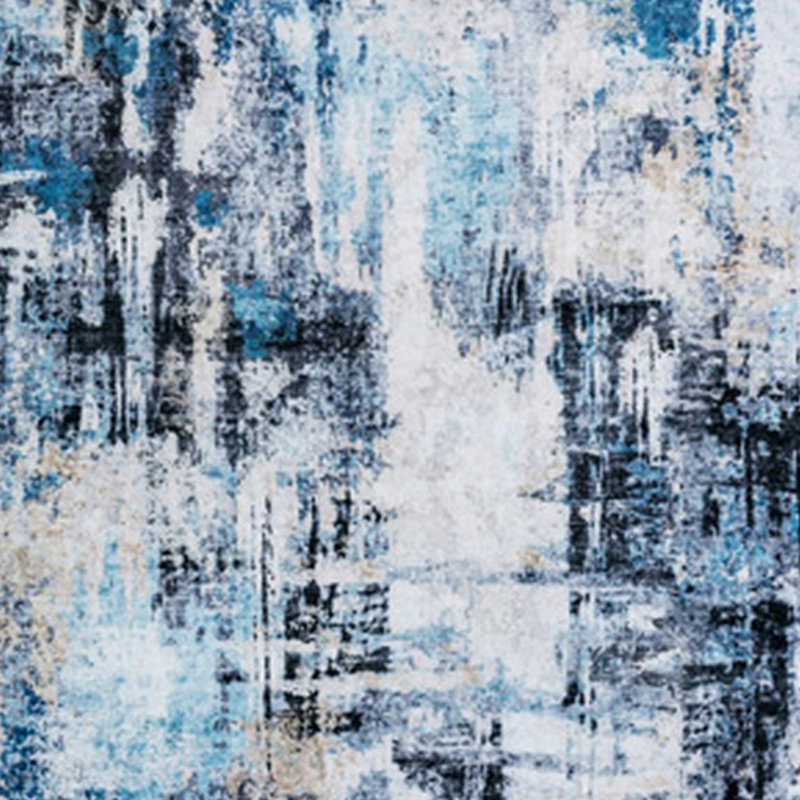 Washable Abstract Indoor Rug, Rectangle 8' x 10'