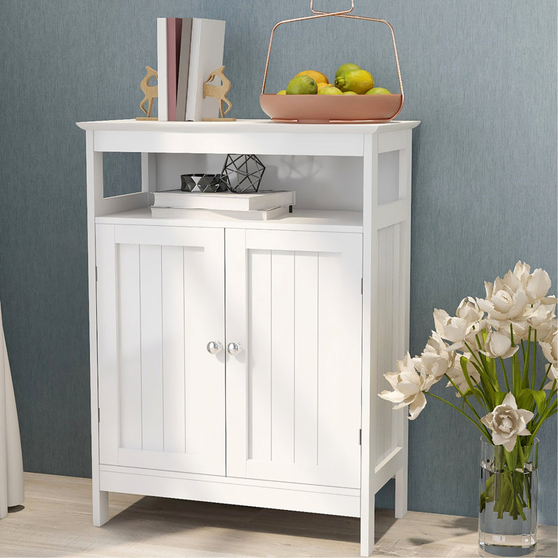 Armoire de salle de bain pour salle de bain blanche, porte à double volet, peinte, beaucoup de rangement, assemblage sans effort - portes, peinture forte, procédé simple et copieux