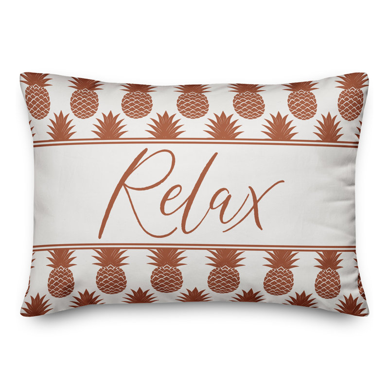 Geometric Outdoor Reversible Throw Pillow, Orange