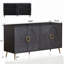 Buffet moderne à 4 portes en bois laqué avec buffet-465680621