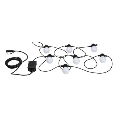 Plug&Shine 7-Light LED Globe String Lights