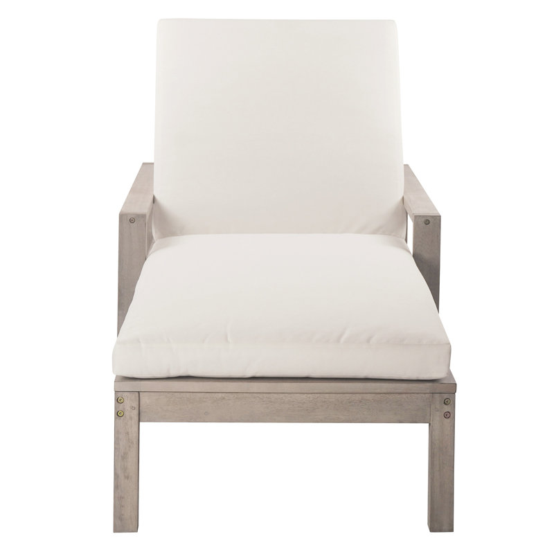 Méridienne d'extérieur avec coussins et dossier de patio réglable , Gris, 1
