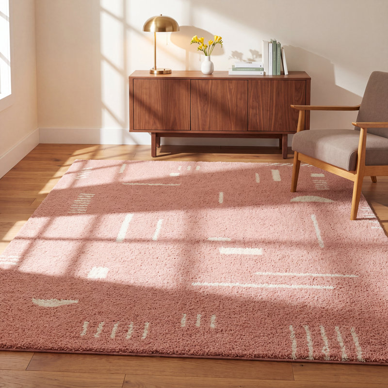 Morin Geometric Shag Area Rug, Rectangle 7'10" x 10'