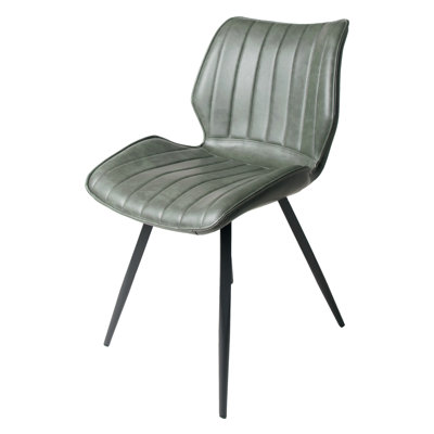 Gutierez Dining Chair Vegan Leather Forest Green SET OF 2