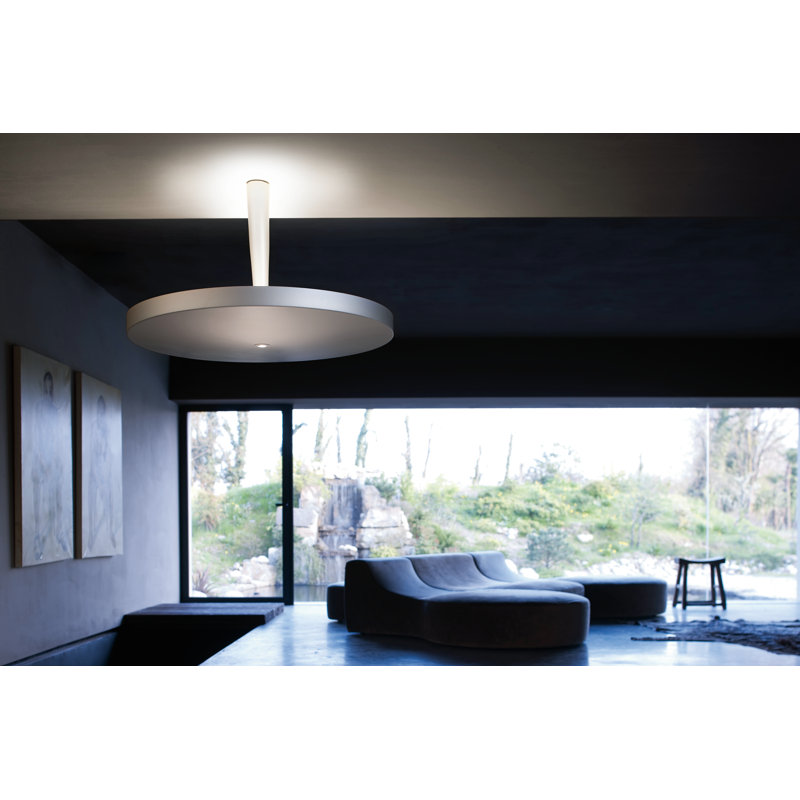 Semi Flush Mount, Matt Silver