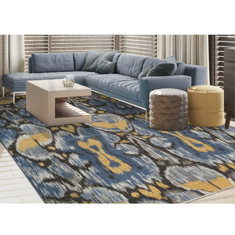 Wool Abstract Area Rug