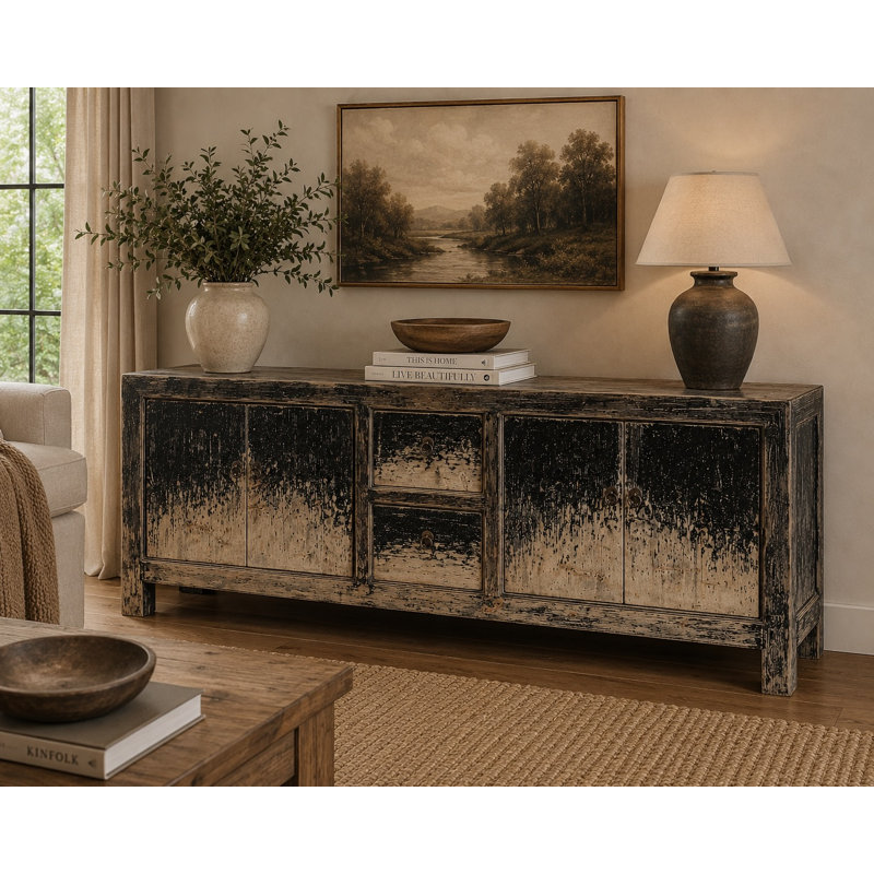 87'' W Buffet, Black