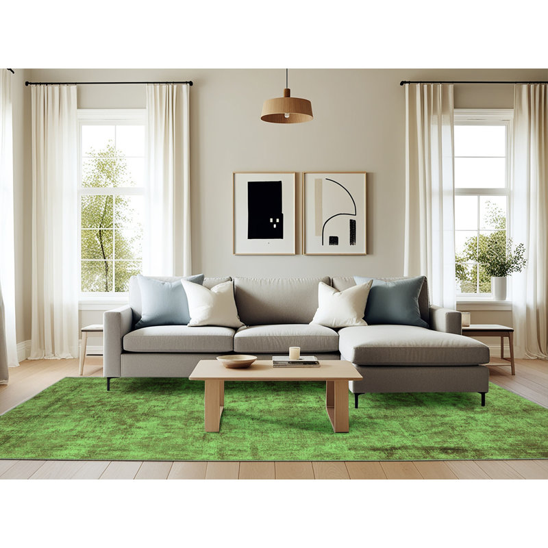 Emara Washable Abstract Indoor Rug, Rectangle 6' x 9'