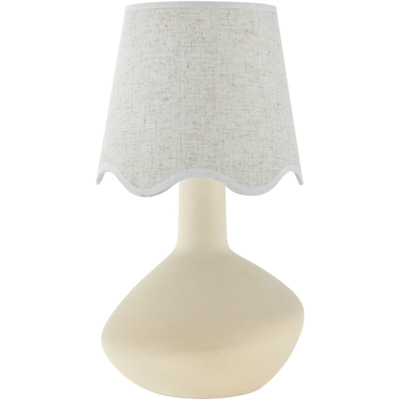Lampe de table d'appoint Terae, Beige, Crème