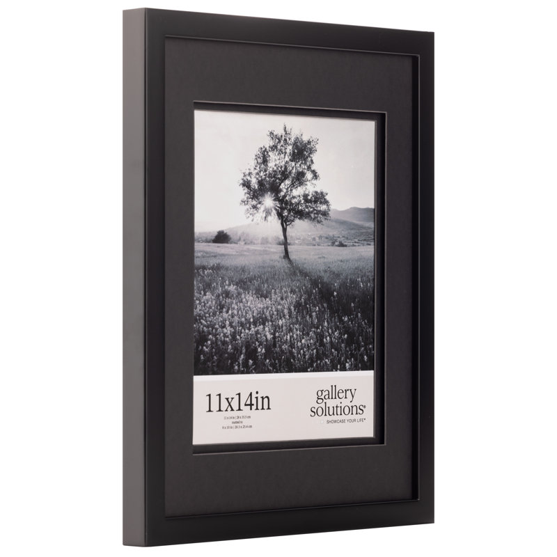 Cadre photo mural de table 8 x 10 de Gallery Solutions avec double passe-partout noir pour photo 5 x 7, 11 po x 14 po