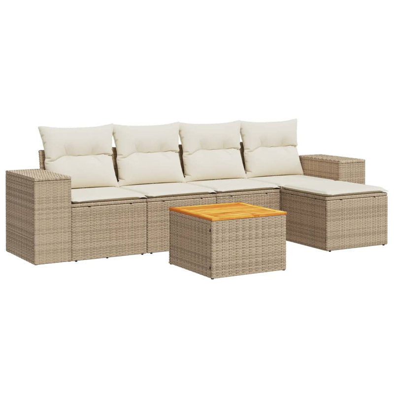 Ensemble de canapé de jardin Vidaxl beige, blanc crème